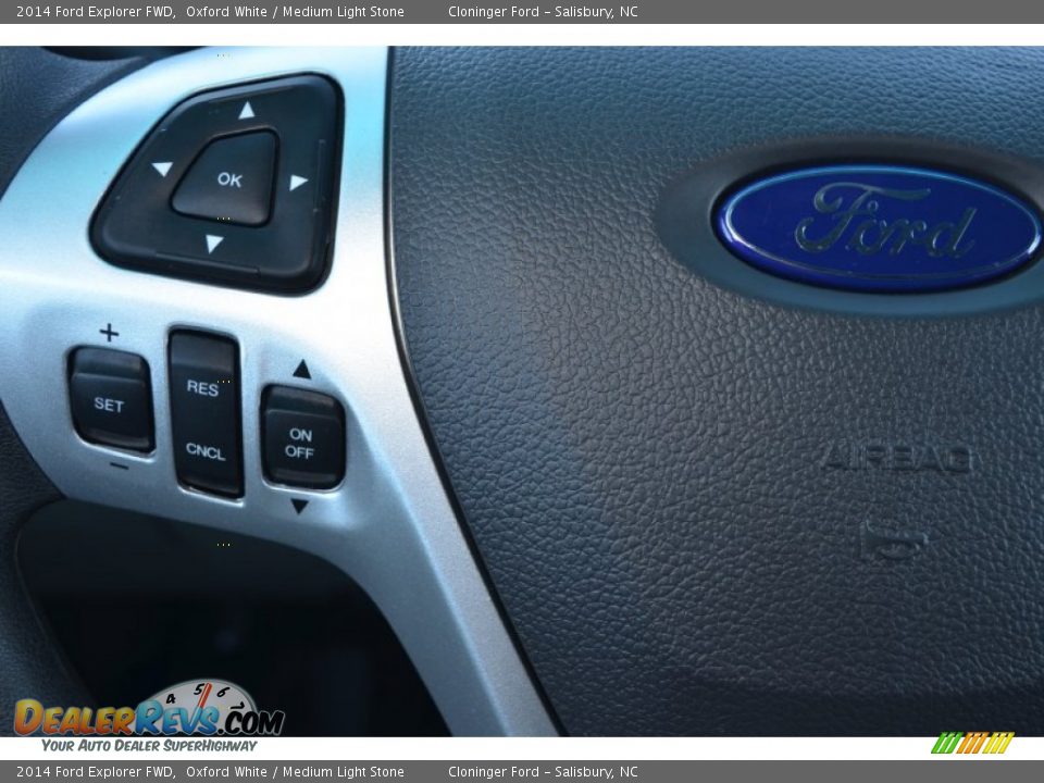 2014 Ford Explorer FWD Oxford White / Medium Light Stone Photo #20