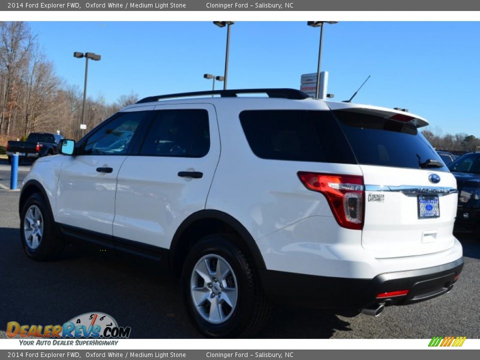 2014 Ford Explorer FWD Oxford White / Medium Light Stone Photo #25