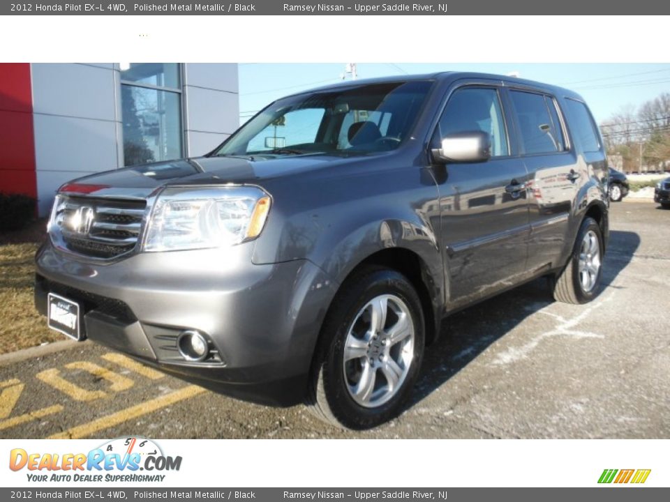 2012 Honda Pilot EX-L 4WD Polished Metal Metallic / Black Photo #1