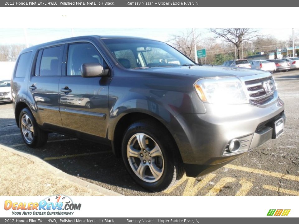 2012 Honda Pilot EX-L 4WD Polished Metal Metallic / Black Photo #3