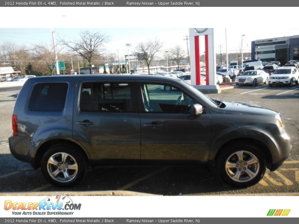 2012 Honda Pilot EX-L 4WD Polished Metal Metallic / Black Photo #5