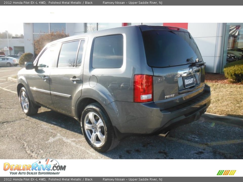 2012 Honda Pilot EX-L 4WD Polished Metal Metallic / Black Photo #6