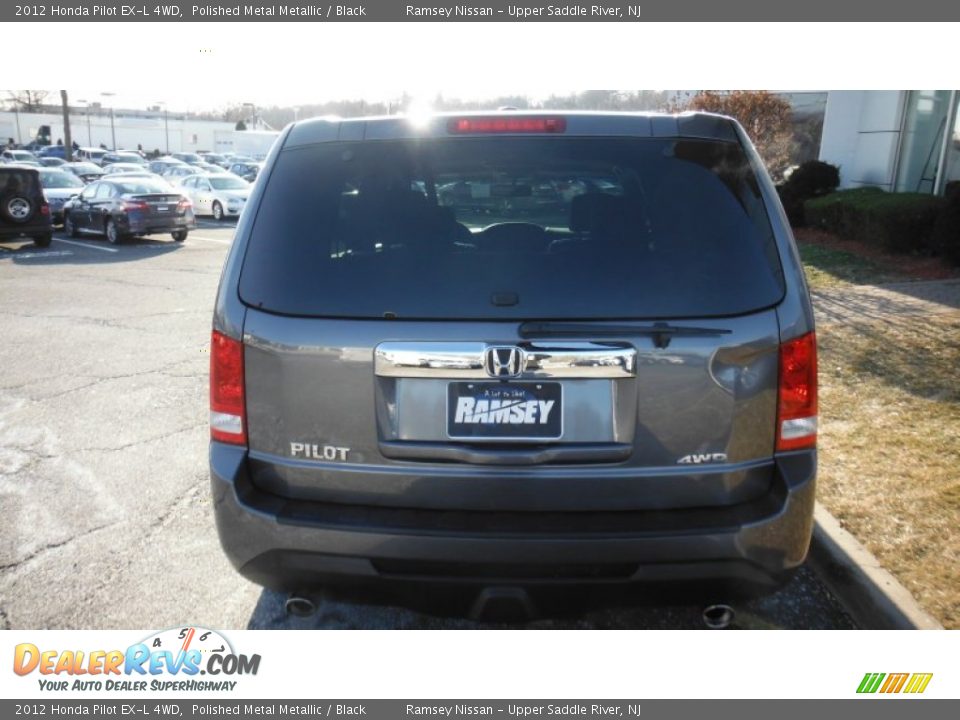2012 Honda Pilot EX-L 4WD Polished Metal Metallic / Black Photo #7