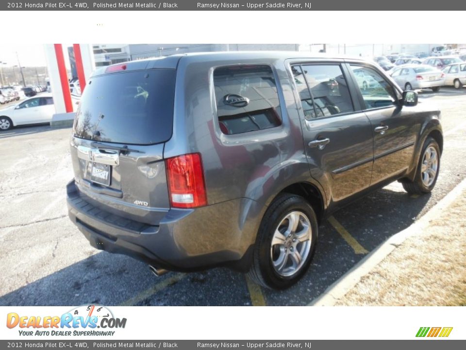2012 Honda Pilot EX-L 4WD Polished Metal Metallic / Black Photo #8