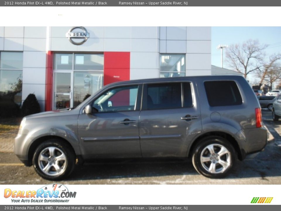 2012 Honda Pilot EX-L 4WD Polished Metal Metallic / Black Photo #9