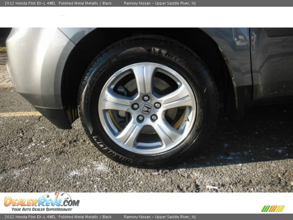 2012 Honda Pilot EX-L 4WD Polished Metal Metallic / Black Photo #10