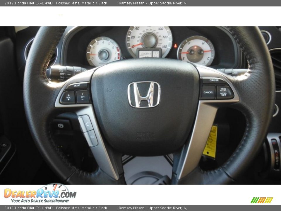 2012 Honda Pilot EX-L 4WD Polished Metal Metallic / Black Photo #24