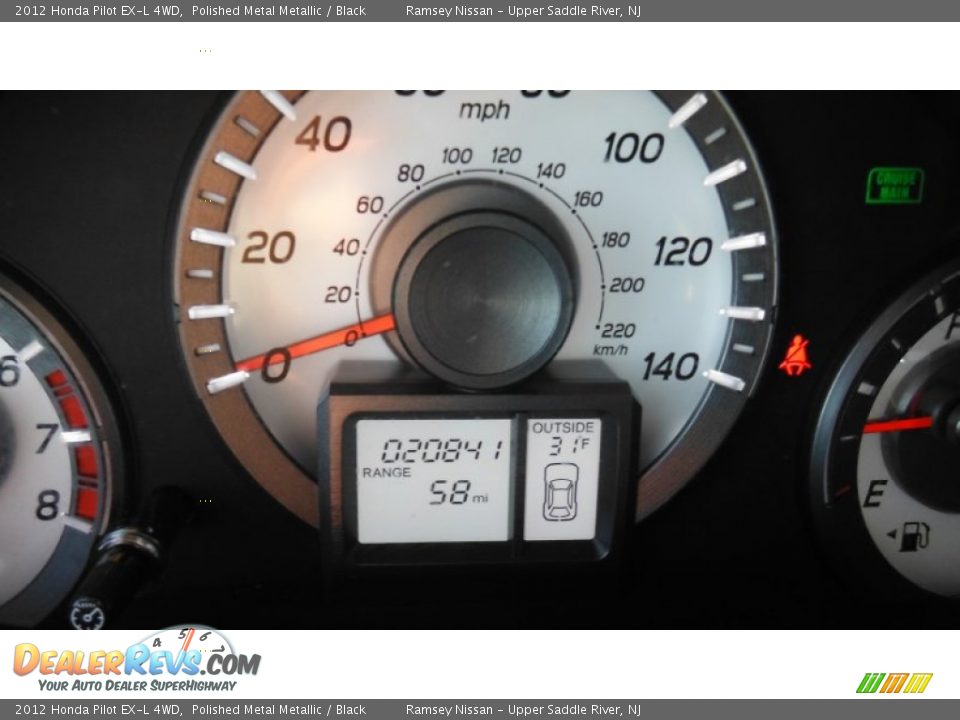 2012 Honda Pilot EX-L 4WD Polished Metal Metallic / Black Photo #25