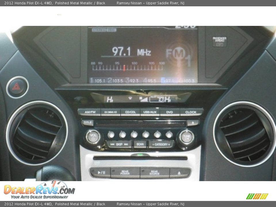 2012 Honda Pilot EX-L 4WD Polished Metal Metallic / Black Photo #27