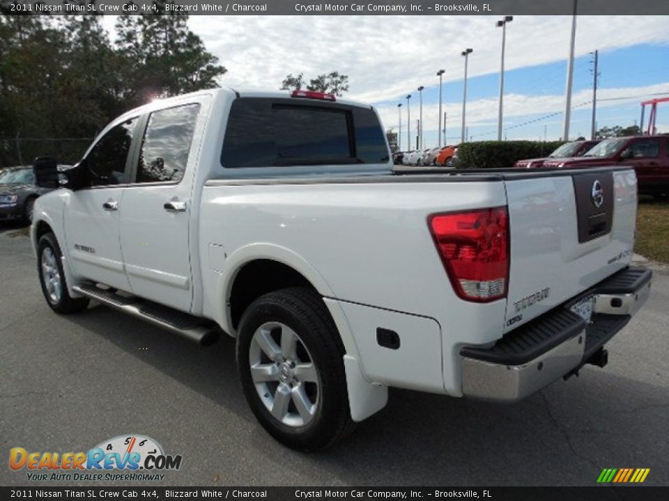 2011 Nissan Titan SL Crew Cab 4x4 Blizzard White / Charcoal Photo #3