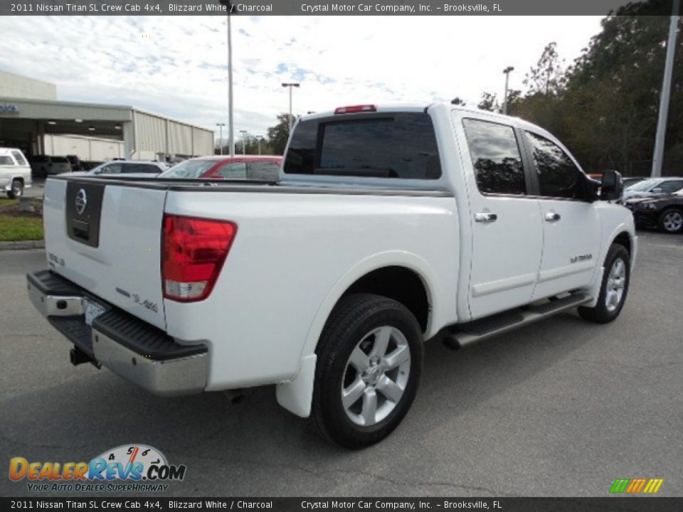 2011 Nissan Titan SL Crew Cab 4x4 Blizzard White / Charcoal Photo #9