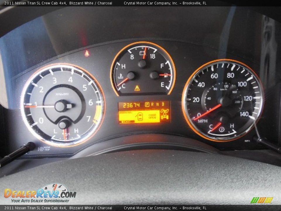 2011 Nissan Titan SL Crew Cab 4x4 Gauges Photo #19