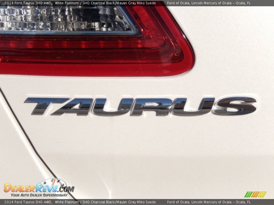2014 Ford Taurus SHO AWD White Platinum / SHO Charcoal Black/Mayan Gray Miko Suede Photo #4