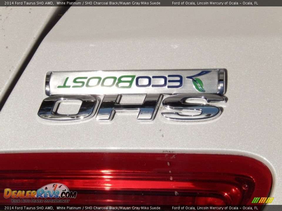2014 Ford Taurus SHO AWD White Platinum / SHO Charcoal Black/Mayan Gray Miko Suede Photo #5
