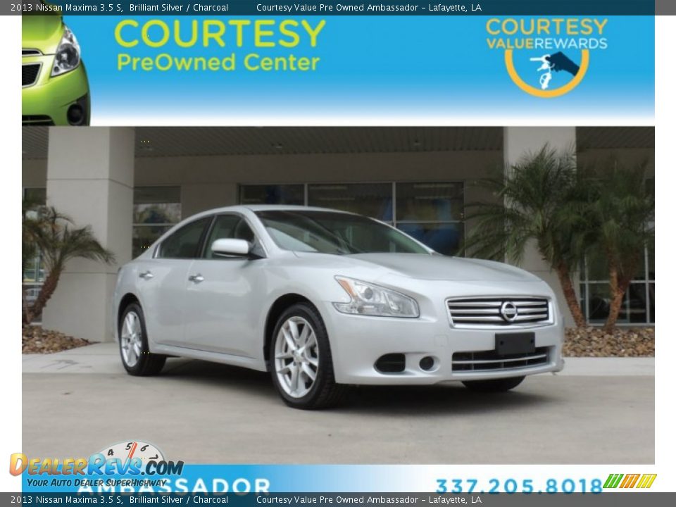 2013 Nissan Maxima 3.5 S Brilliant Silver / Charcoal Photo #1
