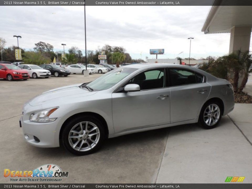 2013 Nissan Maxima 3.5 S Brilliant Silver / Charcoal Photo #5