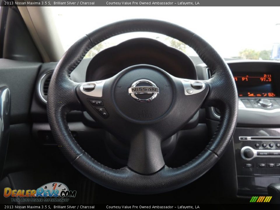 2013 Nissan Maxima 3.5 S Brilliant Silver / Charcoal Photo #15