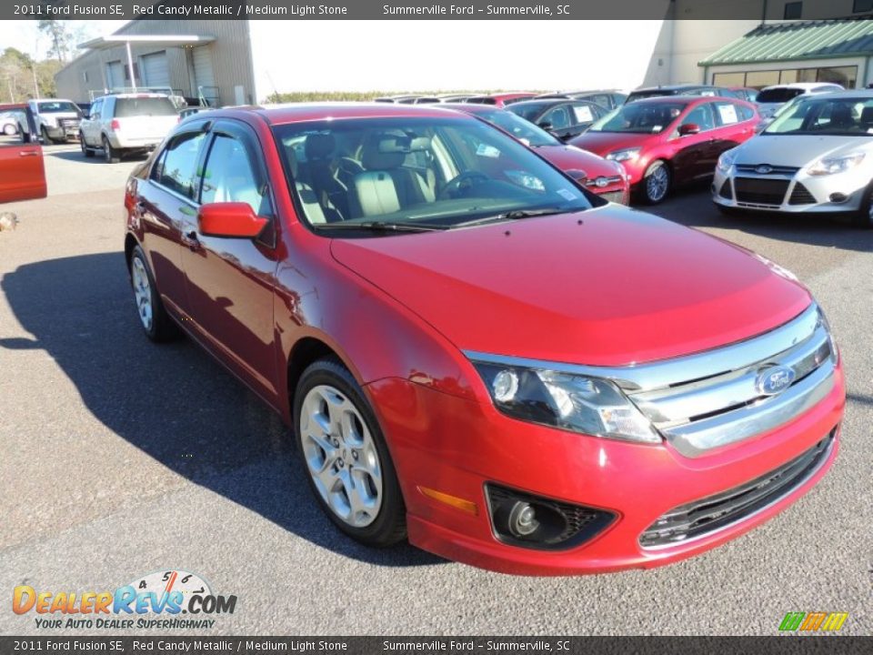 2011 Ford Fusion SE Red Candy Metallic / Medium Light Stone Photo #1