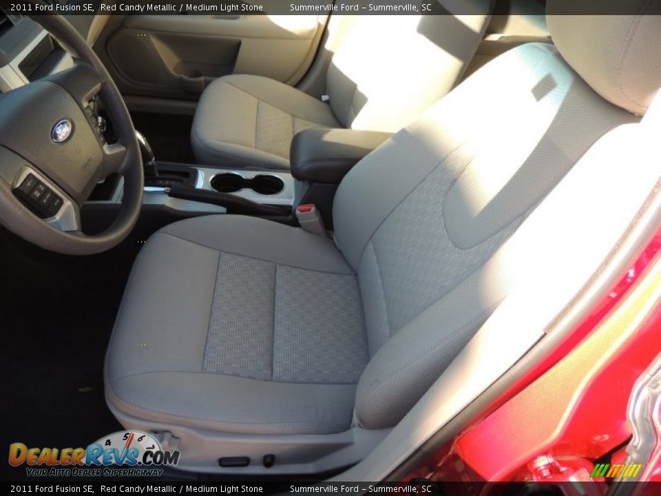 2011 Ford Fusion SE Red Candy Metallic / Medium Light Stone Photo #5