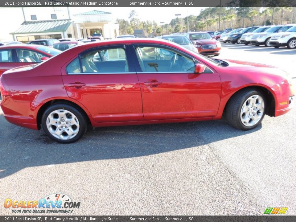 2011 Ford Fusion SE Red Candy Metallic / Medium Light Stone Photo #12