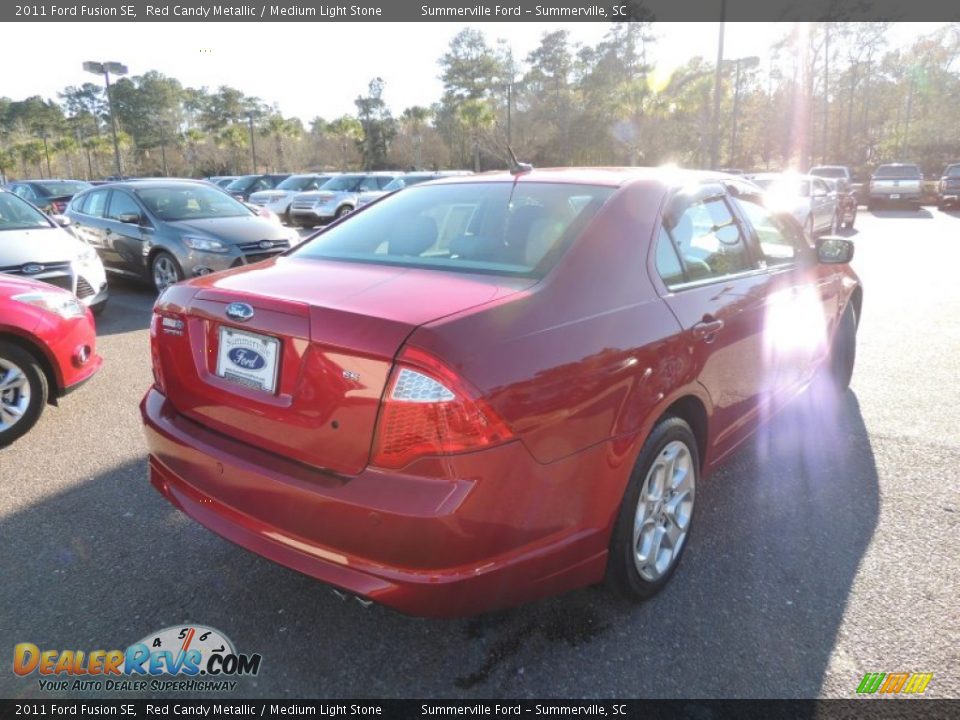 2011 Ford Fusion SE Red Candy Metallic / Medium Light Stone Photo #13