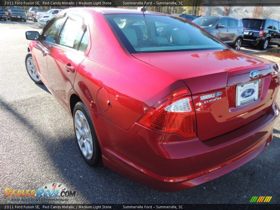 2011 Ford Fusion SE Red Candy Metallic / Medium Light Stone Photo #15