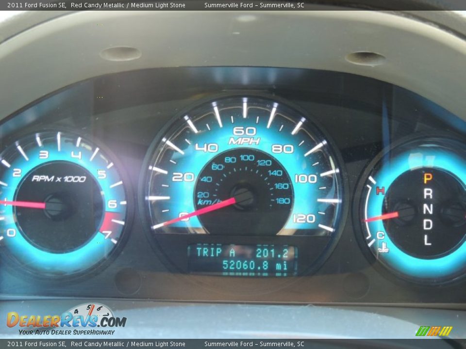 2011 Ford Fusion SE Red Candy Metallic / Medium Light Stone Photo #23