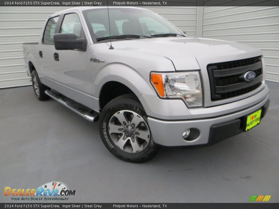 2014 Ford F150 STX SuperCrew Ingot Silver / Steel Grey Photo #2