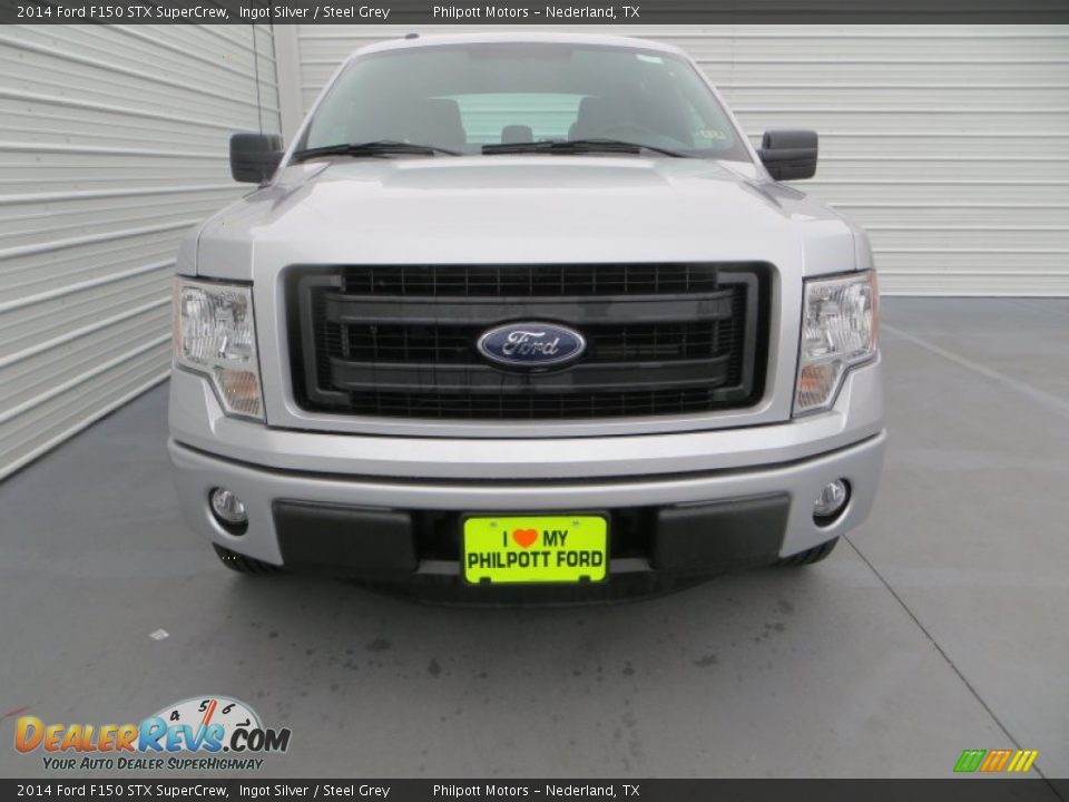 2014 Ford F150 STX SuperCrew Ingot Silver / Steel Grey Photo #8