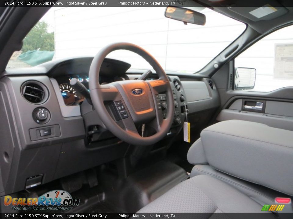 2014 Ford F150 STX SuperCrew Ingot Silver / Steel Grey Photo #26
