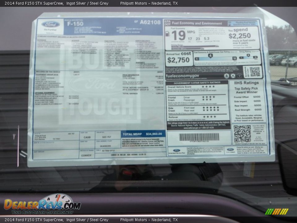 2014 Ford F150 STX SuperCrew Ingot Silver / Steel Grey Photo #36