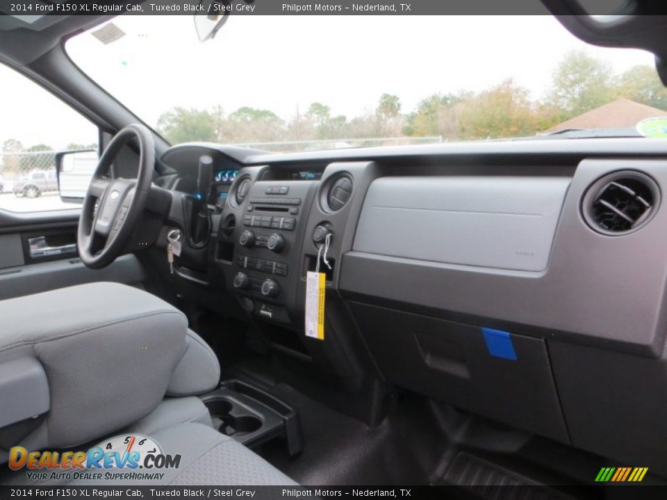 2014 Ford F150 XL Regular Cab Tuxedo Black / Steel Grey Photo #18