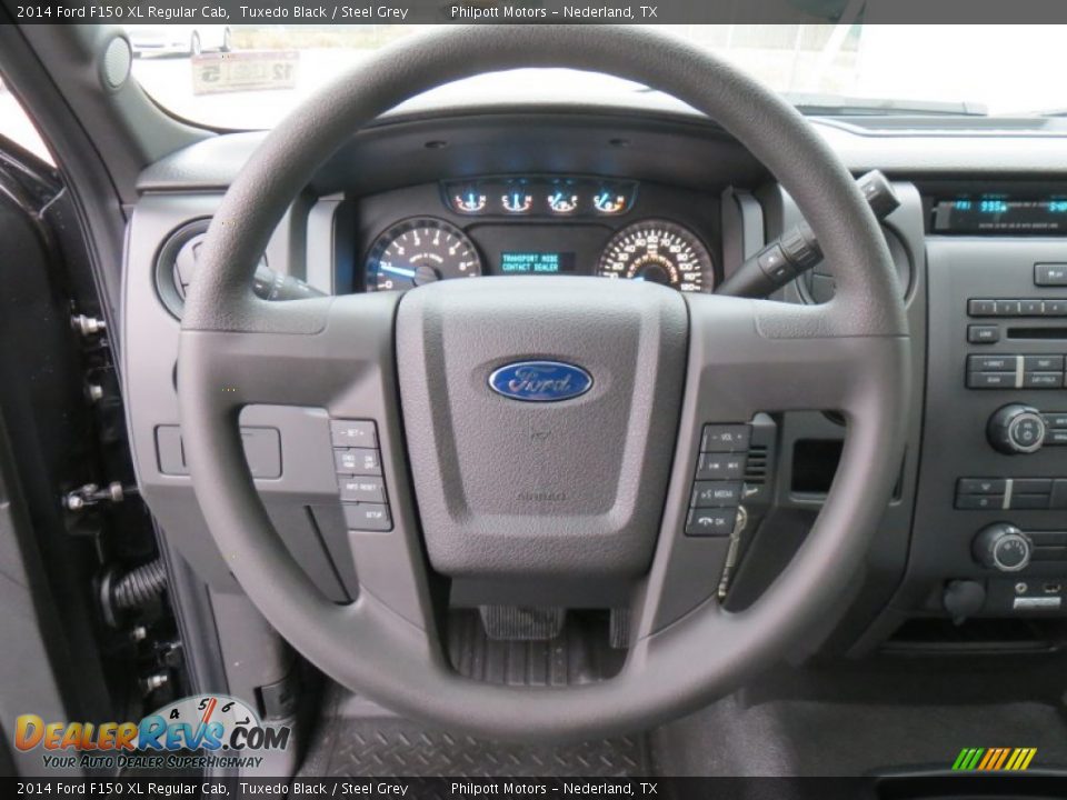 2014 Ford F150 XL Regular Cab Tuxedo Black / Steel Grey Photo #28