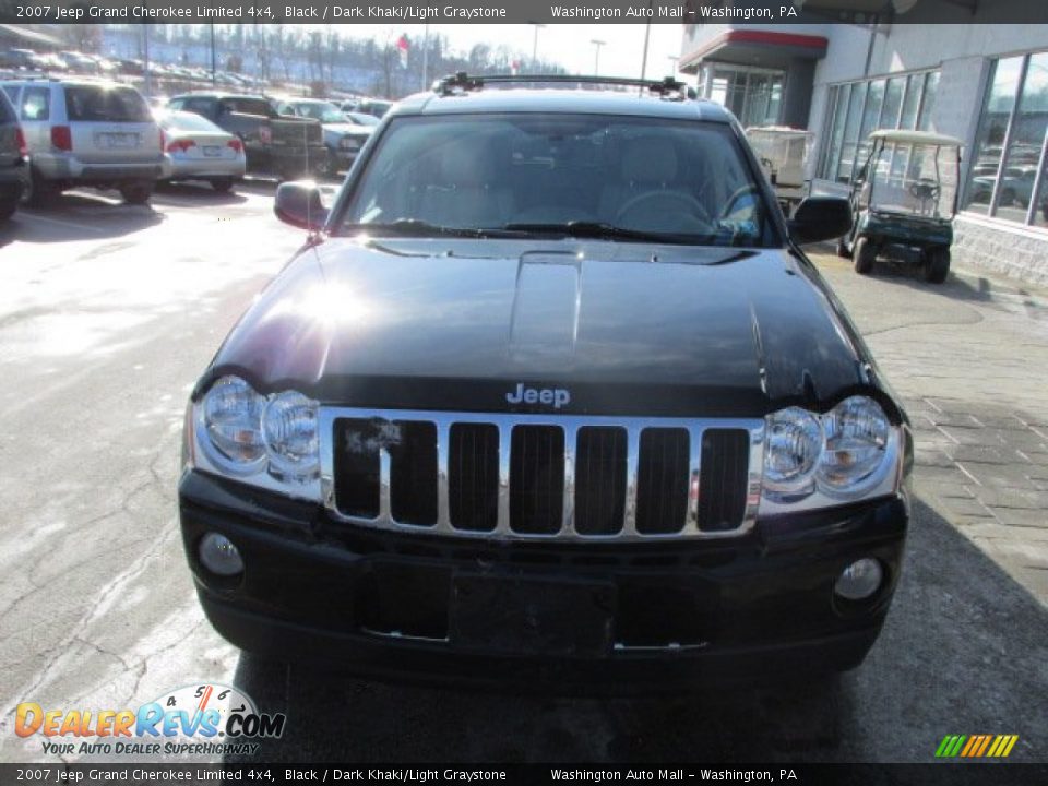 2007 Jeep Grand Cherokee Limited 4x4 Black / Dark Khaki/Light Graystone Photo #5