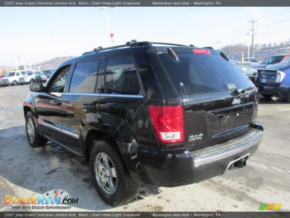 2007 Jeep Grand Cherokee Limited 4x4 Black / Dark Khaki/Light Graystone Photo #7