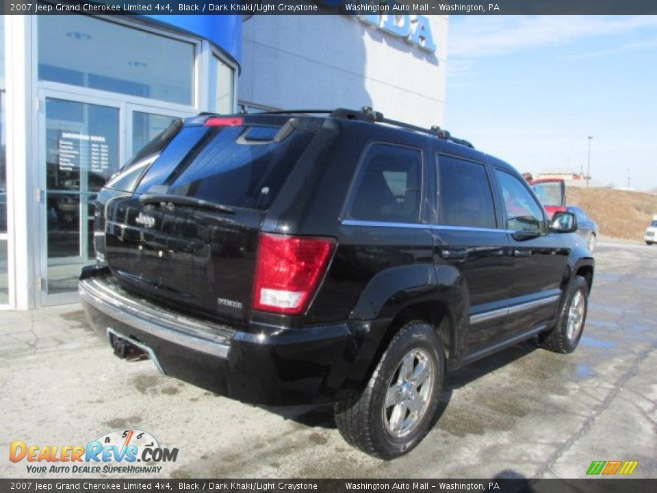 2007 Jeep Grand Cherokee Limited 4x4 Black / Dark Khaki/Light Graystone Photo #8