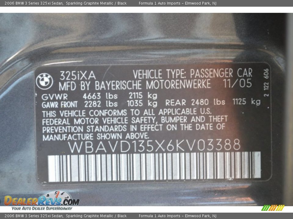 2006 BMW 3 Series 325xi Sedan Sparkling Graphite Metallic / Black Photo #24