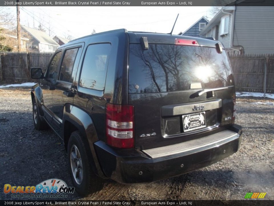 2008 Jeep Liberty Sport 4x4 Brilliant Black Crystal Pearl / Pastel Slate Gray Photo #4