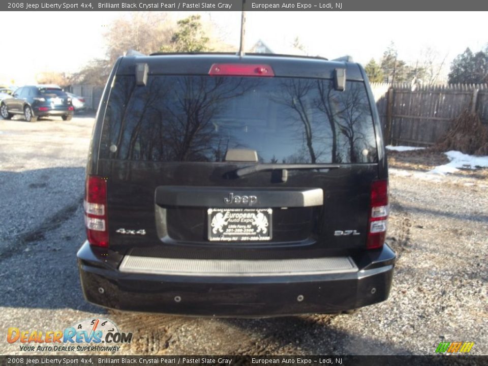 2008 Jeep Liberty Sport 4x4 Brilliant Black Crystal Pearl / Pastel Slate Gray Photo #5