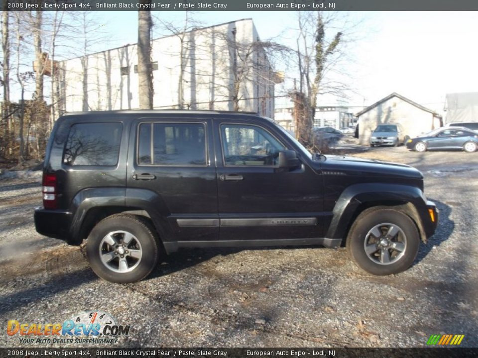 2008 Jeep Liberty Sport 4x4 Brilliant Black Crystal Pearl / Pastel Slate Gray Photo #6