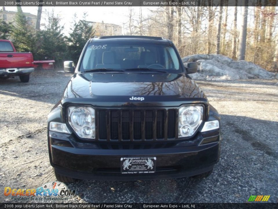 2008 Jeep Liberty Sport 4x4 Brilliant Black Crystal Pearl / Pastel Slate Gray Photo #7