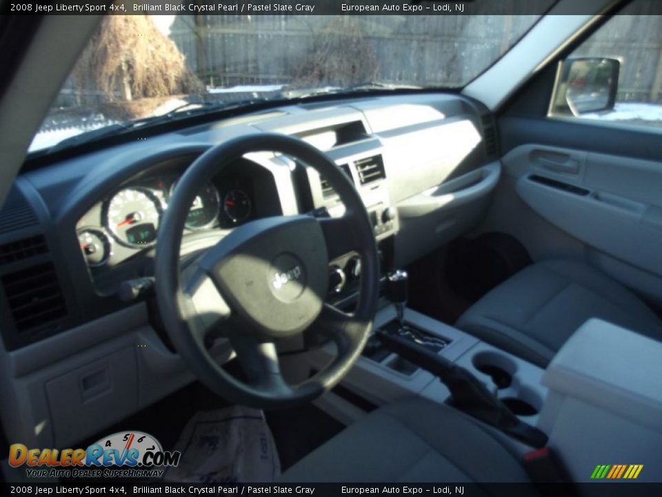 2008 Jeep Liberty Sport 4x4 Brilliant Black Crystal Pearl / Pastel Slate Gray Photo #8