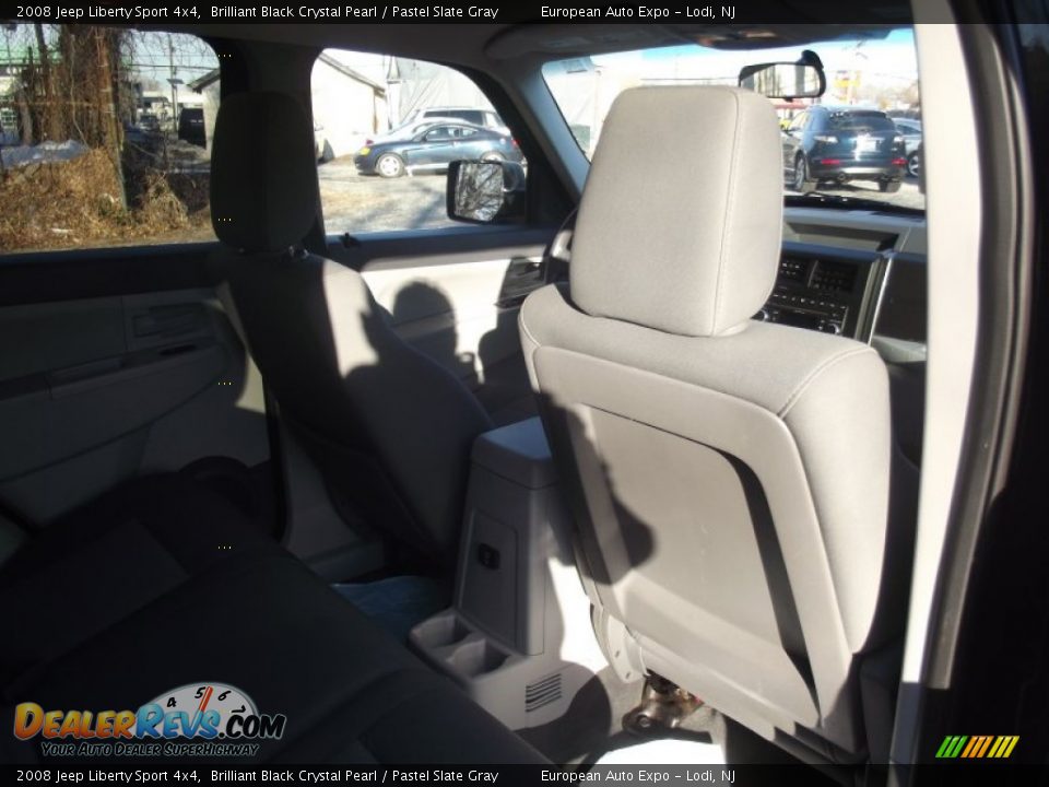 2008 Jeep Liberty Sport 4x4 Brilliant Black Crystal Pearl / Pastel Slate Gray Photo #12