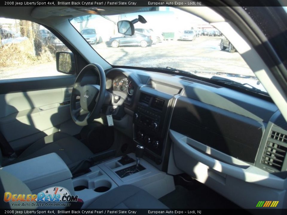 2008 Jeep Liberty Sport 4x4 Brilliant Black Crystal Pearl / Pastel Slate Gray Photo #14