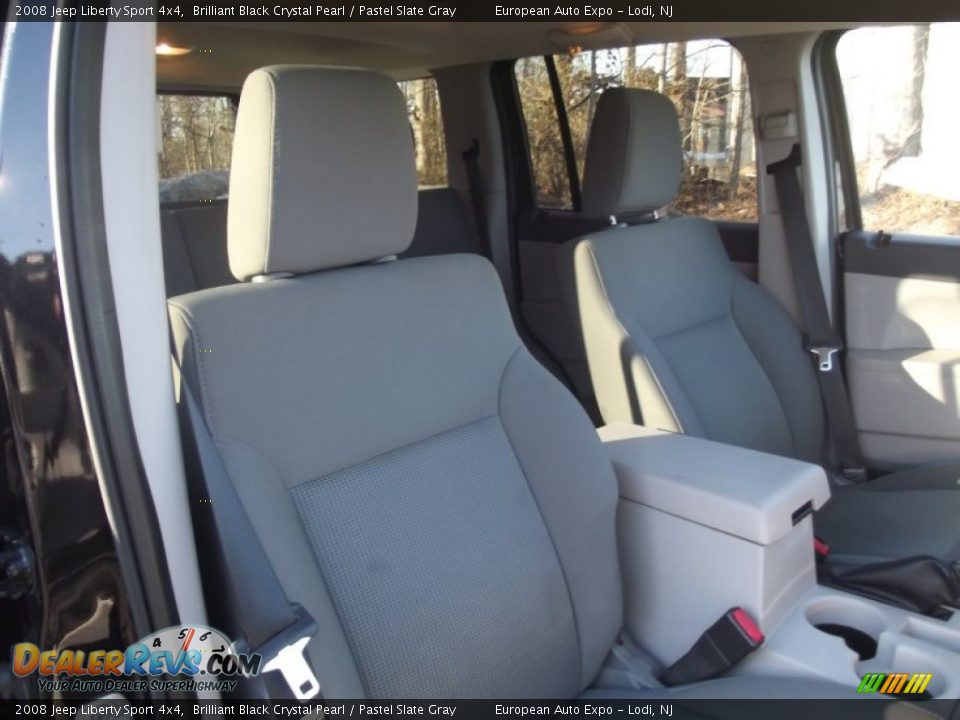 2008 Jeep Liberty Sport 4x4 Brilliant Black Crystal Pearl / Pastel Slate Gray Photo #15