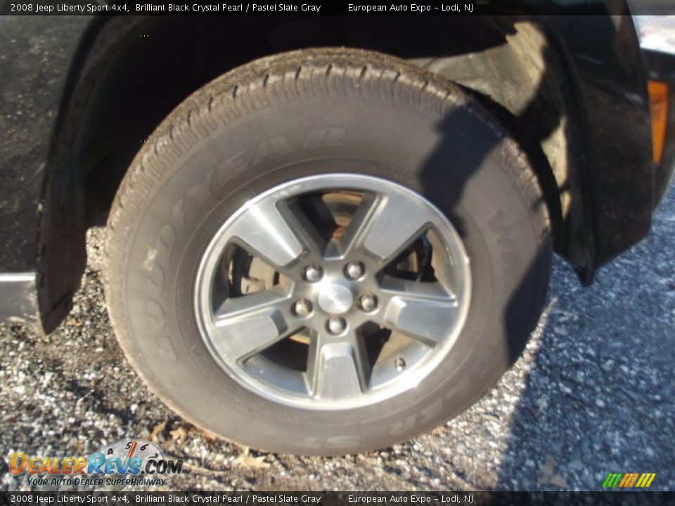 2008 Jeep Liberty Sport 4x4 Brilliant Black Crystal Pearl / Pastel Slate Gray Photo #16