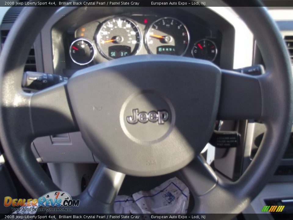 2008 Jeep Liberty Sport 4x4 Brilliant Black Crystal Pearl / Pastel Slate Gray Photo #19