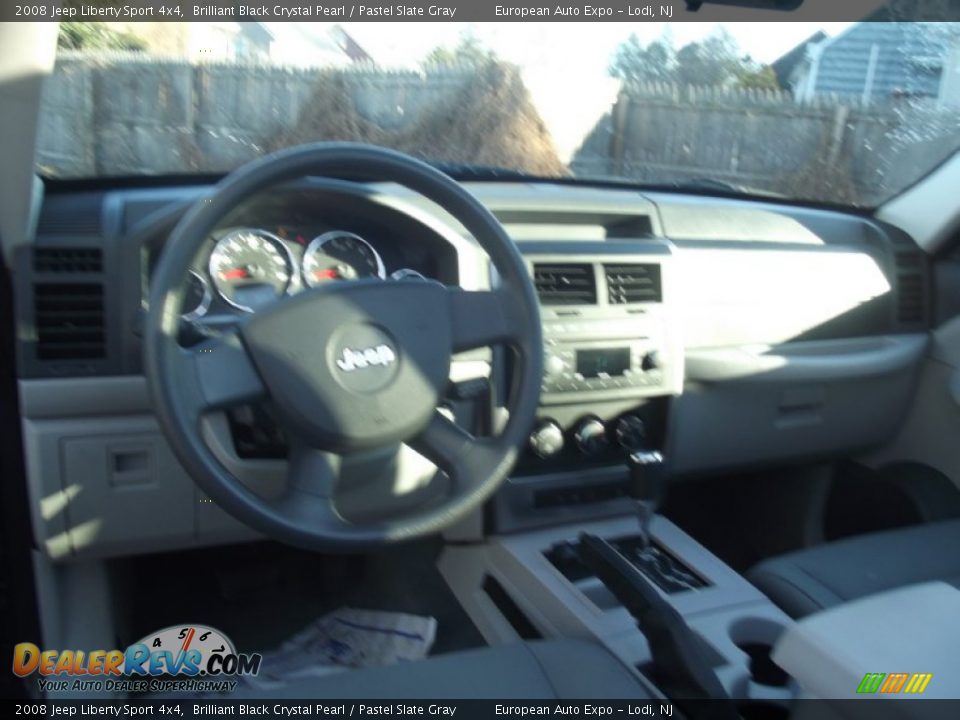 2008 Jeep Liberty Sport 4x4 Brilliant Black Crystal Pearl / Pastel Slate Gray Photo #35