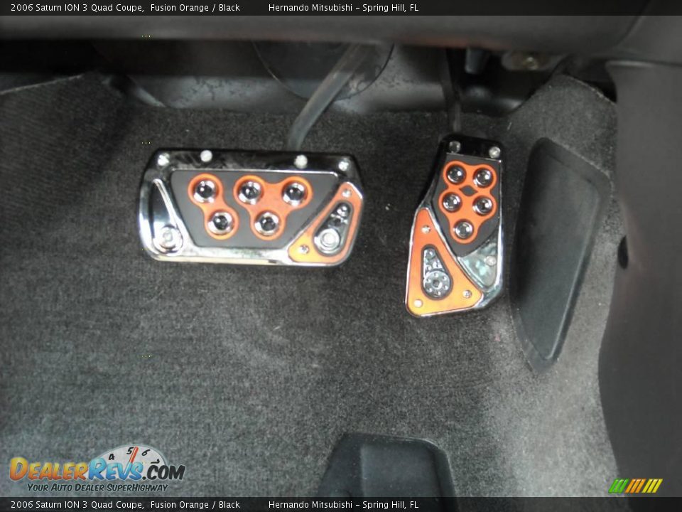 2006 Saturn ION 3 Quad Coupe Fusion Orange / Black Photo #11