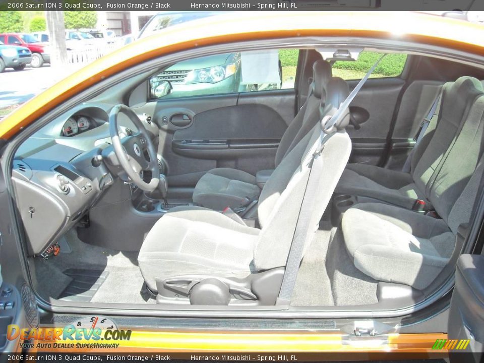2006 Saturn ION 3 Quad Coupe Fusion Orange / Black Photo #12